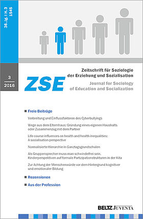 Zeitschrift für Soziologie der Erziehung und Sozialisation 3/2016